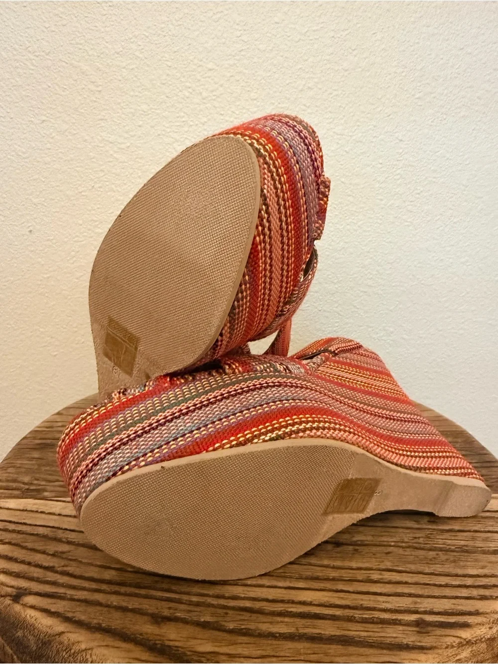 Jeffrey Campbell Multi-Color Striped Platform Wedges (NWOT)